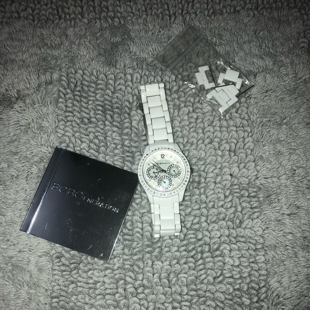 BCBG Women’s White Chronograph Watch